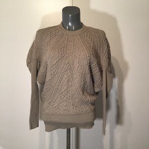 Women's Cable Knit Sweater - Tan